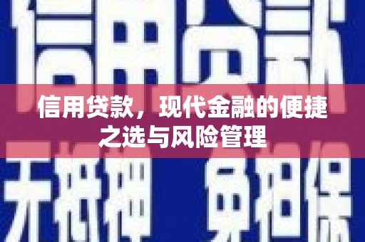 六枝信用贷款，现代金融的便捷之选与风险管理