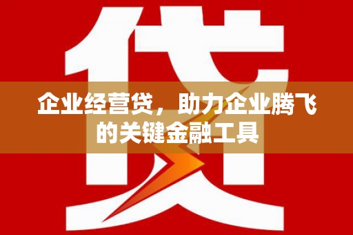 六枝企业经营贷，助力企业腾飞的关键金融工具