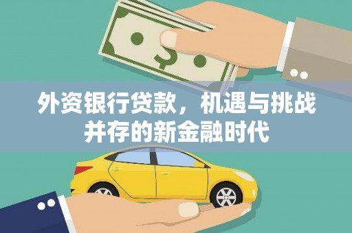 六枝外资银行贷款，机遇与挑战并存的新金融时代