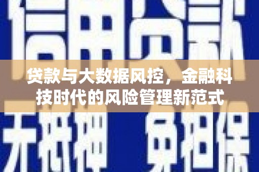 六枝贷款与大数据风控，金融科技时代的风险管理新范式