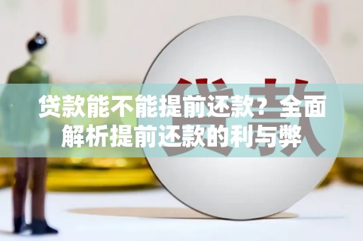 六枝贷款能不能提前还款？全面解析提前还款的利与弊