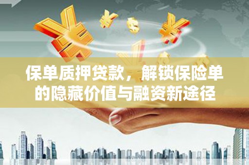 六枝保单质押贷款，解锁保险单的隐藏价值与融资新途径