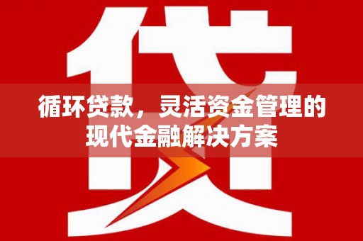 六枝循环贷款，灵活资金管理的现代金融解决方案