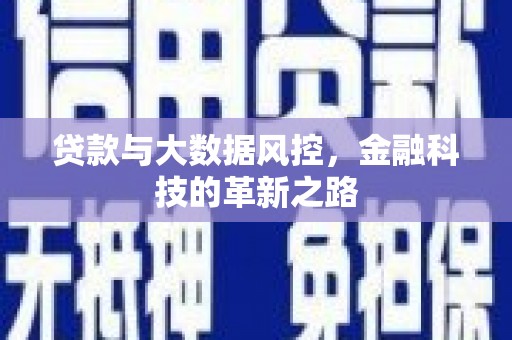 六枝贷款与大数据风控，金融科技的革新之路