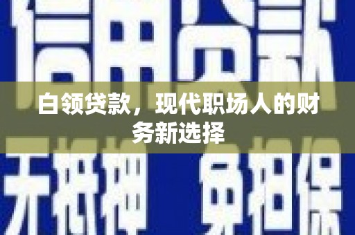 六枝白领贷款，现代职场人的财务新选择