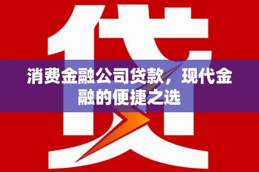 六枝消费金融公司贷款，现代金融的便捷之选