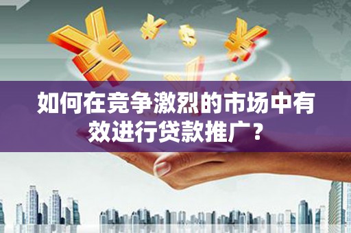 六枝如何在竞争激烈的市场中有效进行贷款推广？