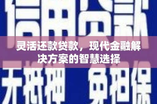 六枝灵活还款贷款，现代金融解决方案的智慧选择