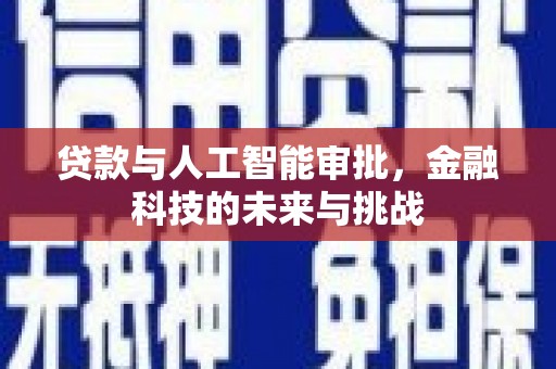 六枝贷款与人工智能审批，金融科技的未来与挑战