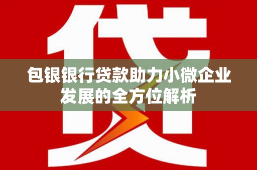 六枝包银银行贷款助力小微企业发展的全方位解析