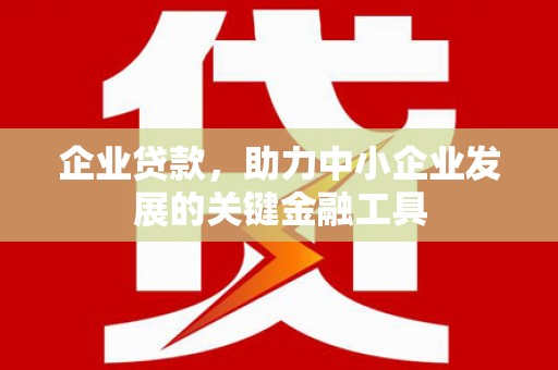 六枝企业贷款，助力中小企业发展的关键金融工具