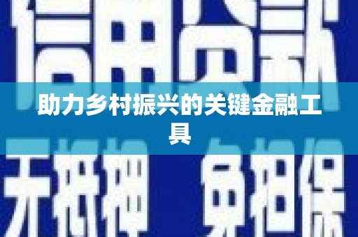 六枝助力乡村振兴的关键金融工具