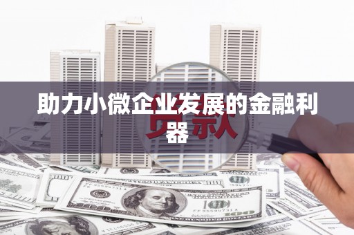 六枝助力小微企业发展的金融利器