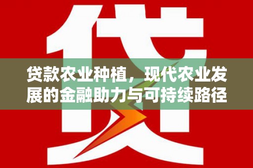六枝贷款农业种植，现代农业发展的金融助力与可持续路径