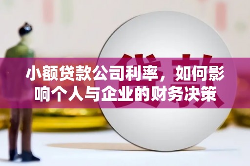 六枝小额贷款公司利率，如何影响个人与企业的财务决策