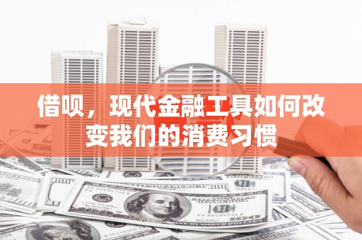 六枝借呗，现代金融工具如何改变我们的消费习惯