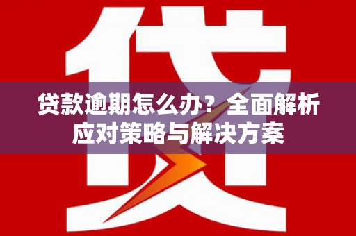 六枝贷款逾期怎么办？全面解析应对策略与解决方案
