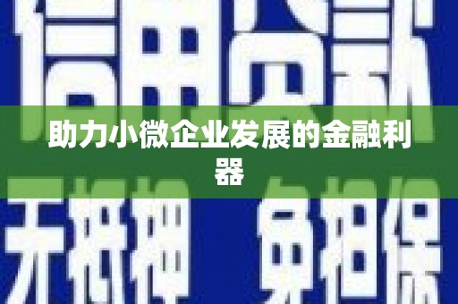 六枝助力小微企业发展的金融利器